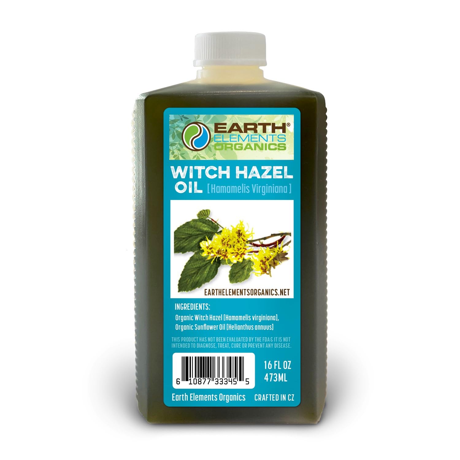 Amazon.com : Earth Elements Organics Organic Witch Hazel Oil Raw